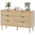 6 Drawer Dresser with Fluted Panels