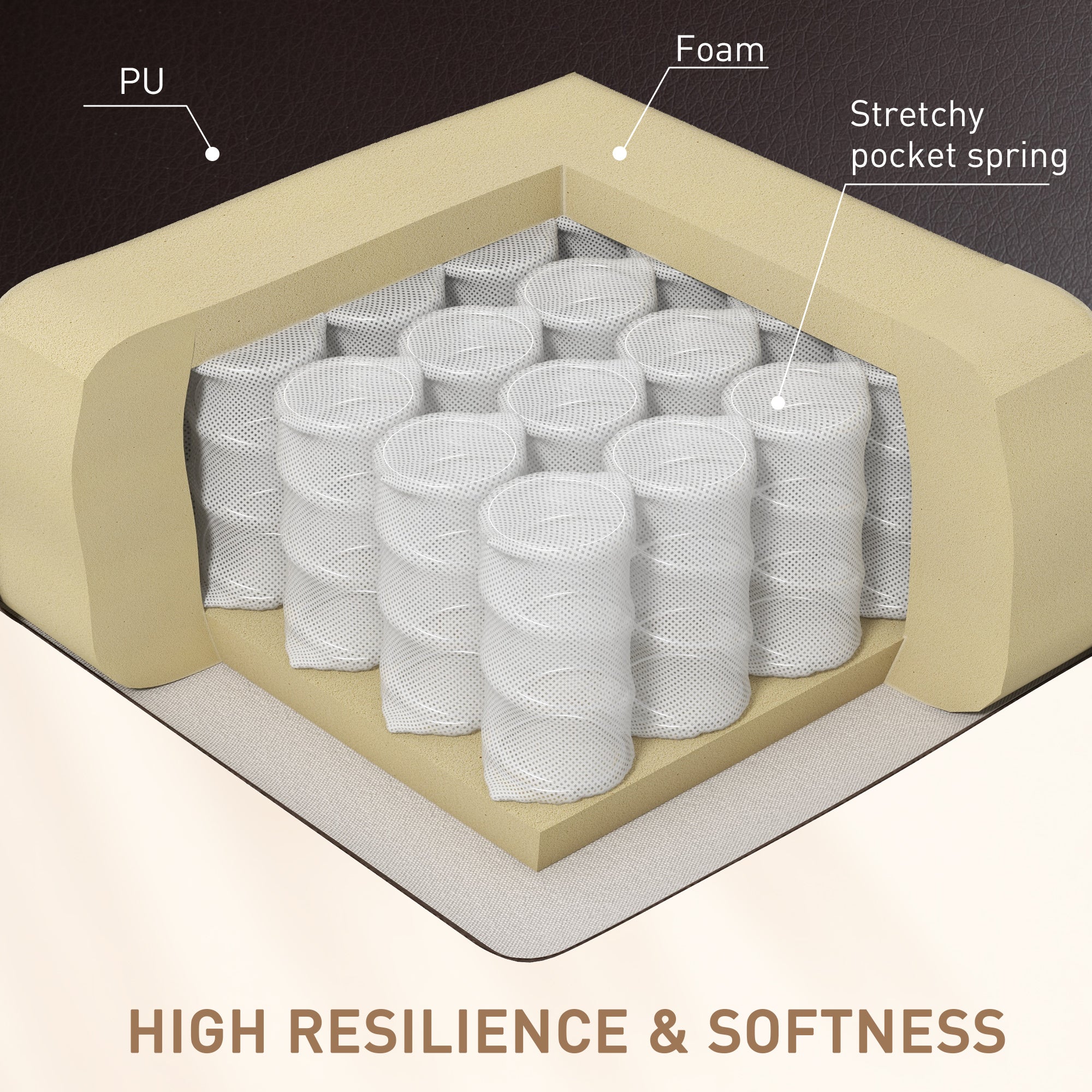 Brady Massage Recliner Chair, Swivel Nursery Rocker Chair, Manual Reclining Sofa with 8 Vibration Points, PU Leather, Cup Holders, Side Pockets, for Living Room, Brown